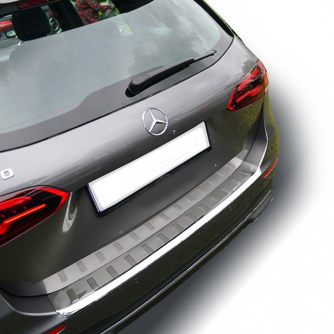 Für Mercedes B-Klasse W245 Premium Edelstahl V2A Ladekantenschutz Matt  gebürstet