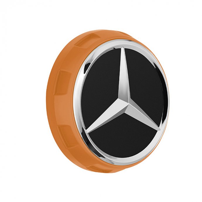 Mercedes-AMG Radnabenabdeckung orange, 1 Stück 