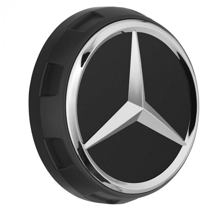 Mercedes-AMG Radnabenabdeckung schwarz matt, 1 Stück 