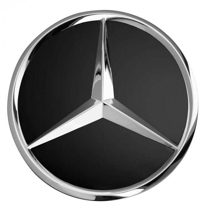 Mercedes-Benz Radnabenabdeckung, Stern erhaben schwarz, 1 Stück 
