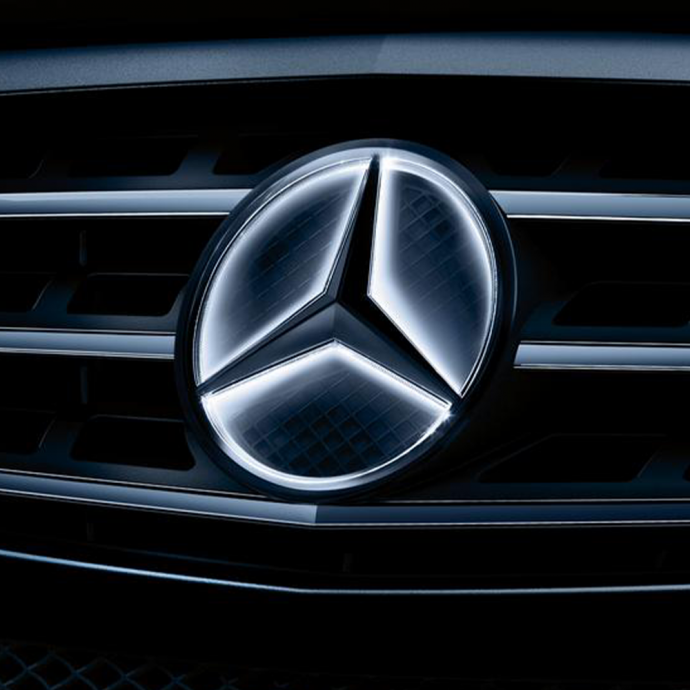 Mercedes-Benz Mercedes Stern, beleuchtet, Dekorteil, C-Klasse (W204, S204, C204), Vito/ eVito (BR447) 