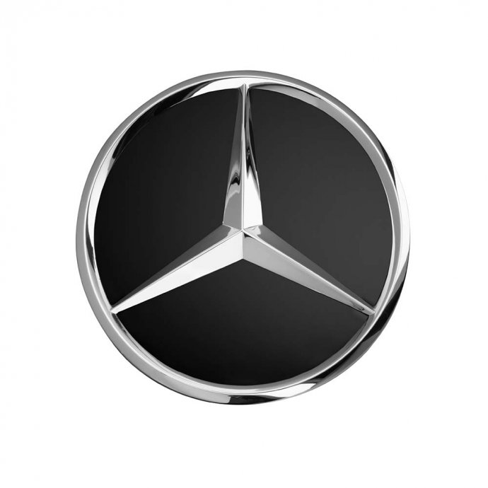 Mercedes-Benz Radnabenabdeckung schwarz hochglänzend, 1 Stück 