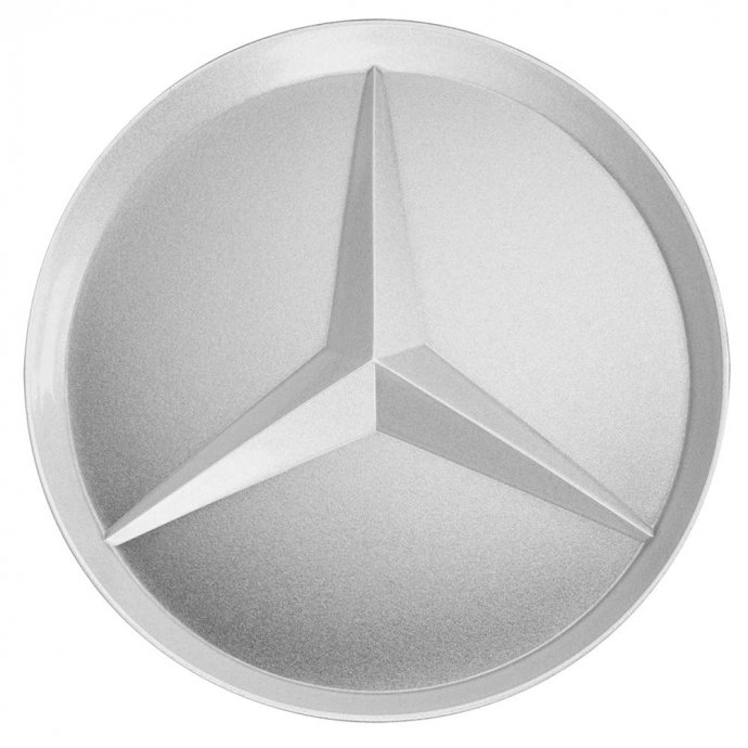 Mercedes-Benz Radnabenabdeckung Stern abgesenkt matt, 1 Stück 