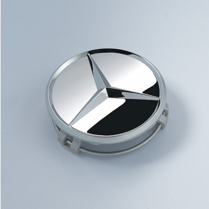 Mercedes-Benz Radnabenabdeckung Stern erhaben verchromt, 1 Stück 