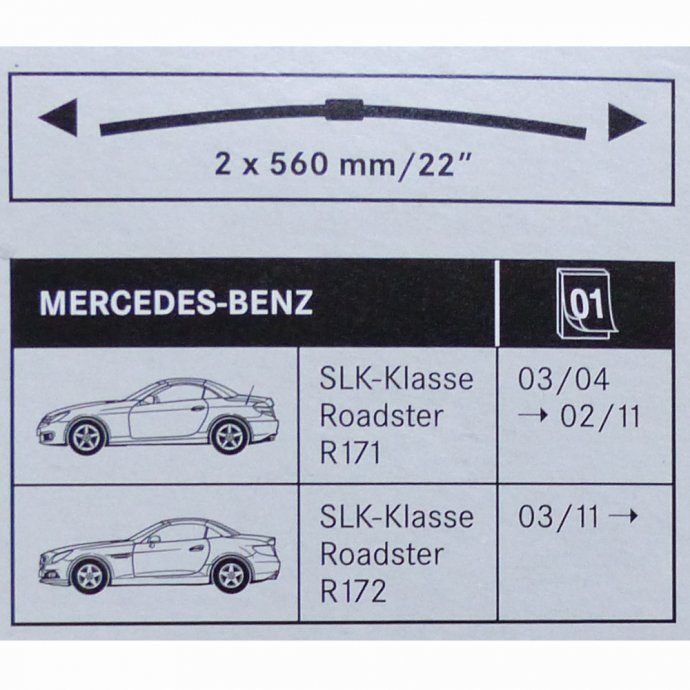 Mercedes-Benz | Mercedes-Benz Teilesatz Wischerblätter SLK-Klasse (R171,  R172) | online preiswert kaufen