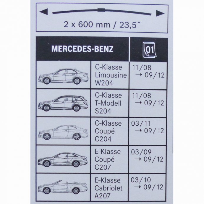 Mercedes-Benz | Mercedes-Benz Wischerblätter Teilesatz, C-Klasse (W204,  S204, C204), E-Klasse (C207, A207) | online preiswert kaufen