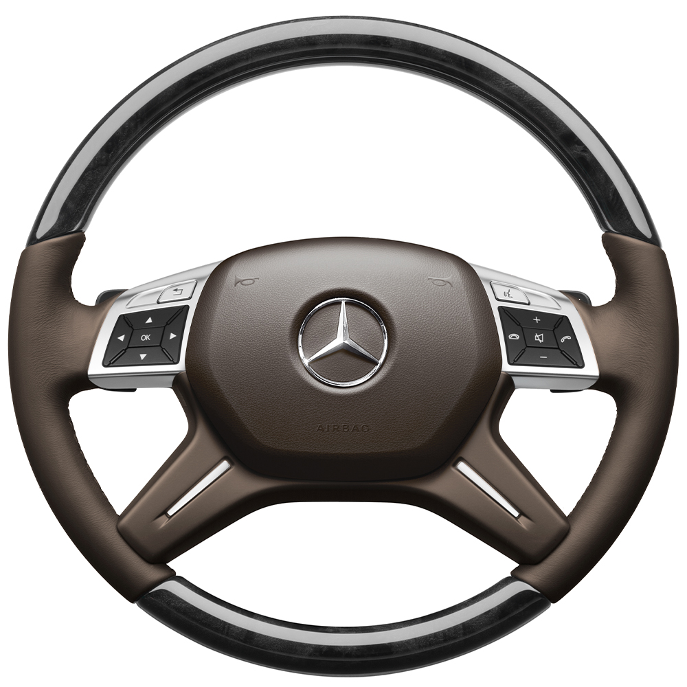 Mercedes-Benz | Mercedes-Benz Holz-Leder-Lenkrad mit LSP, moccabraun,  GL-/GLS-/M-/GLE-Klasse | online preiswert kaufen
